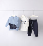 completo felpa + maglia m/l + pantalone bambino